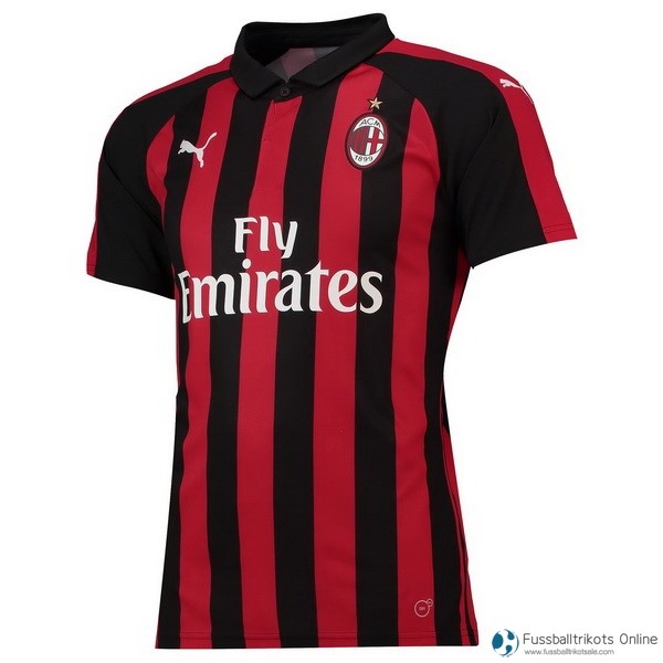 AC Milan Trikot Heim 2018-19 Rote Fussballtrikots Günstig